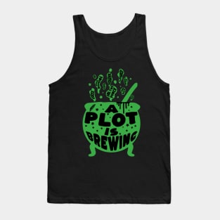 Author Halloween A Plot is Brewing Tank Top